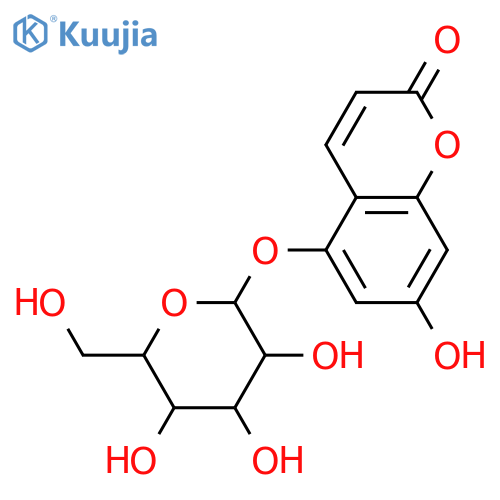 5,7-Dihydroxy-2H-1-benzopyran-2-one; 5-O-β-D-Glucopyranoside structure