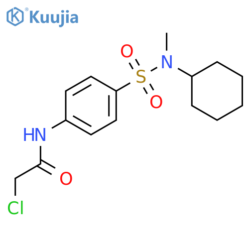 2-chloro-N-{4-[cyclohexyl(methyl)sulfamoyl]phenyl}acetamide structure
