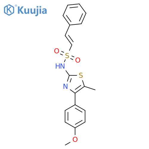 N-[4-(4-methoxyphenyl)-5-methyl-1,3-thiazol-2-yl]-2-phenylethene-1-sulfonamide structure