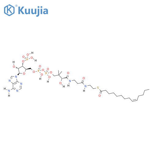 Coenzyme A, S-(9Z)-9-tetradecenoate structure