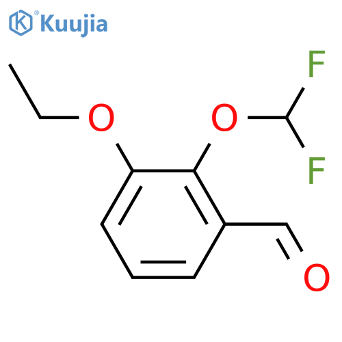 2-(difluoromethoxy)-3-ethoxybenzaldehyde structure