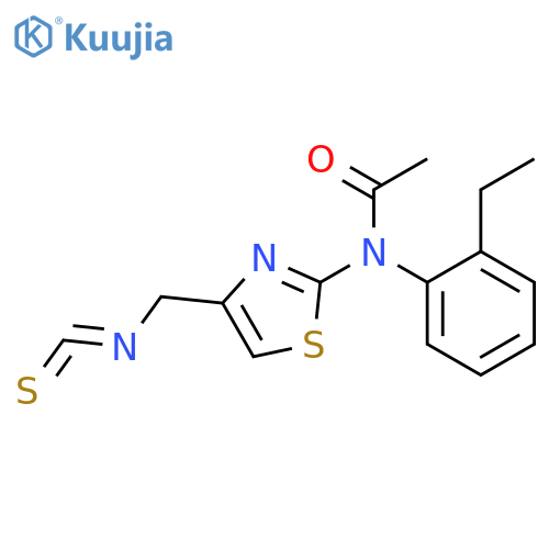 N-(2-ethylphenyl)-N-4-(isothiocyanatomethyl)-1,3-thiazol-2-ylacetamide structure