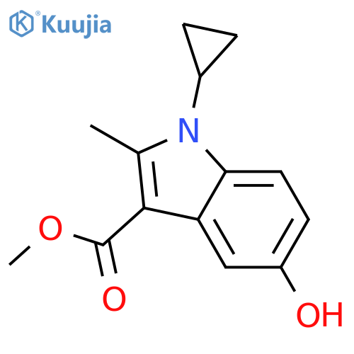 methyl 1-cyclopropyl-5-hydroxy-2-methyl-1H-indole-3-carboxylate structure