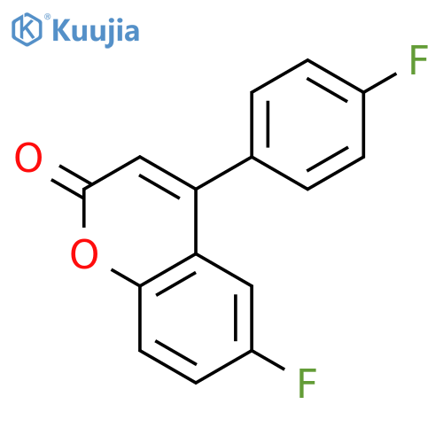 2H-1-Benzopyran-2-one, 6-fluoro-4-(4-fluorophenyl)- structure