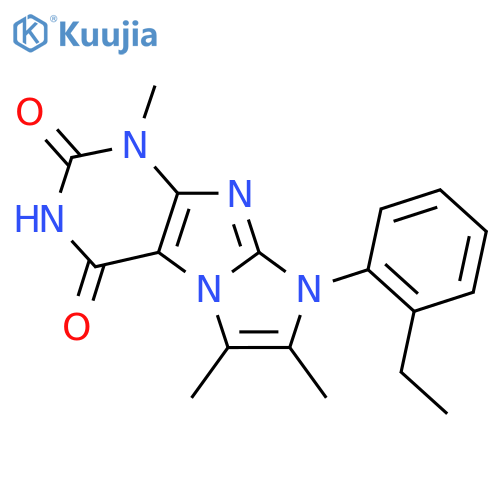 8-(2-ethylphenyl)-1,6,7-trimethyl-1H,2H,3H,4H,8H-imidazo1,2-gpurine-2,4-dione structure