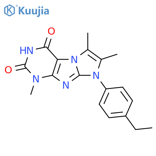 8-(4-ethylphenyl)-1,6,7-trimethyl-1H,2H,3H,4H,8H-imidazo1,2-gpurine-2,4-dione structure