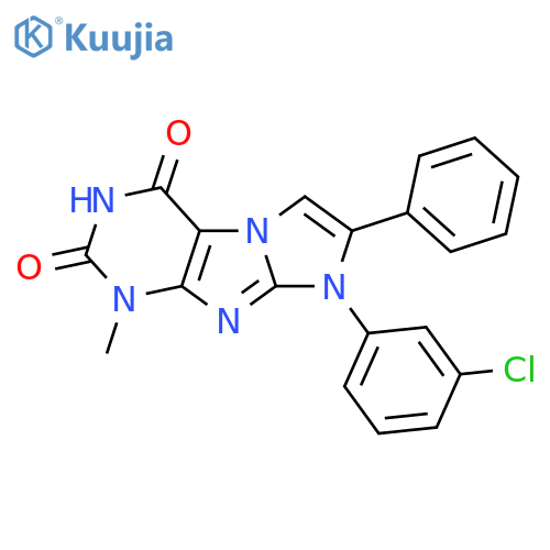 8-(3-chlorophenyl)-1-methyl-7-phenyl-1H,2H,3H,4H,8H-imidazo1,2-gpurine-2,4-dione structure