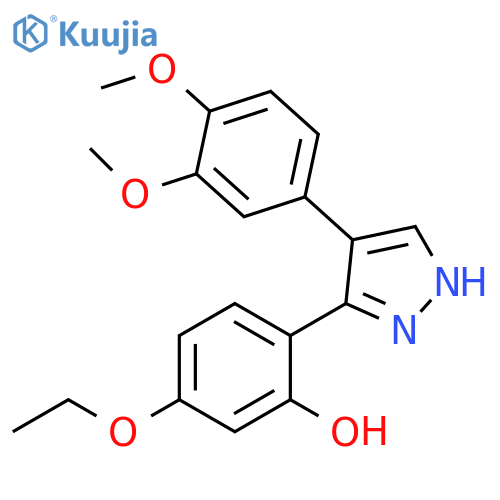 2-4-(3,4-dimethoxyphenyl)-1H-pyrazol-3-yl-5-ethoxyphenol structure