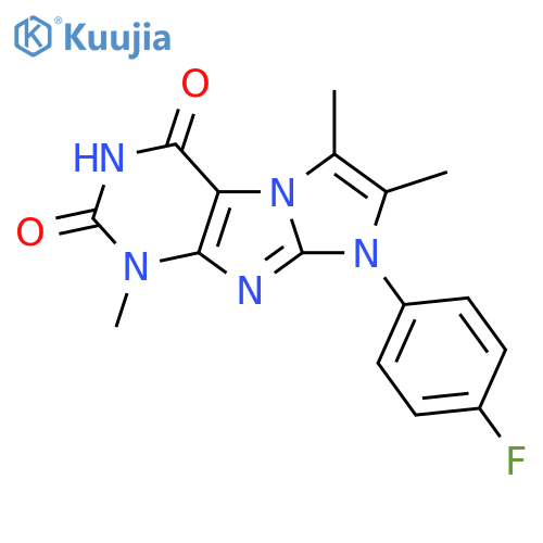 8-(4-fluorophenyl)-1,6,7-trimethyl-1H,2H,3H,4H,8H-imidazo1,2-gpurine-2,4-dione structure