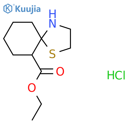 Ethyl 1-thia-4-azaspiro[4.5]decane-6-carboxylate hydrochloride structure