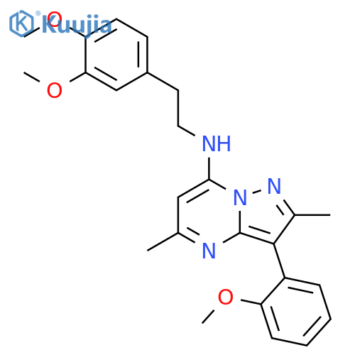 N-2-(3,4-dimethoxyphenyl)ethyl-3-(2-methoxyphenyl)-2,5-dimethylpyrazolo1,5-apyrimidin-7-amine structure