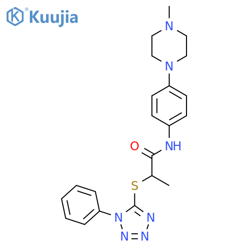 N-4-(4-methylpiperazin-1-yl)phenyl-2-(1-phenyl-1H-1,2,3,4-tetrazol-5-yl)sulfanylpropanamide structure