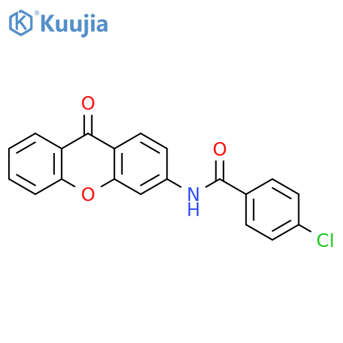 4-chloro-N-(9-oxo-9H-xanthen-3-yl)benzamide structure