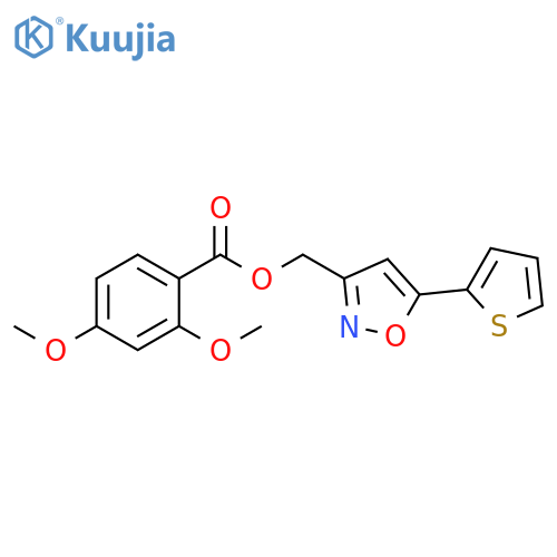 5-(thiophen-2-yl)-1,2-oxazol-3-ylmethyl 2,4-dimethoxybenzoate structure