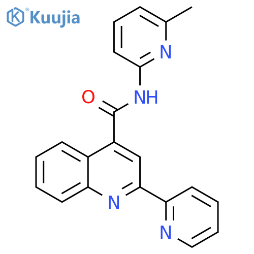 N-(6-methylpyridin-2-yl)-2-(pyridin-2-yl)quinoline-4-carboxamide structure