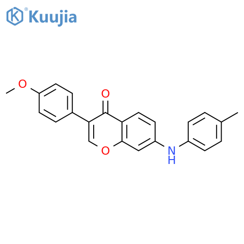 3-(4-methoxyphenyl)-7-(4-methylphenyl)amino-4H-chromen-4-one structure