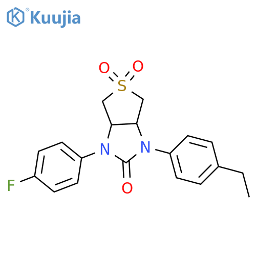 1-(4-ethylphenyl)-3-(4-fluorophenyl)-hexahydro-1H-5lambda6-thieno3,4-dimidazole-2,5,5-trione structure