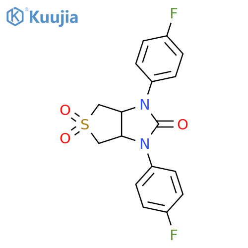 1,3-bis(4-fluorophenyl)-hexahydro-1H-5lambda6-thieno3,4-dimidazole-2,5,5-trione structure