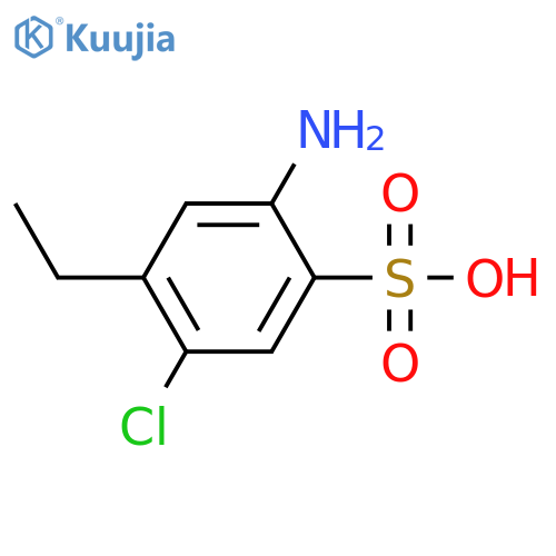6-Chloro-3-aminoethylbenzene-4-sulfonicacid structure