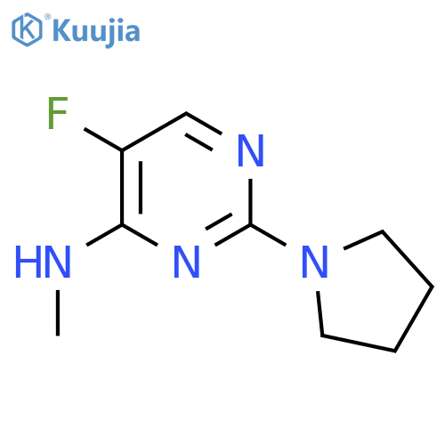 5-fluoro-N-methyl-2-(pyrrolidin-1-yl)pyrimidin-4-amine structure