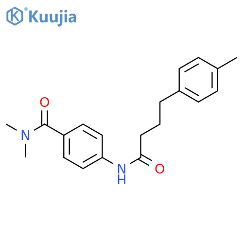 N,N-dimethyl-4-4-(4-methylphenyl)butanamidobenzamide structure
