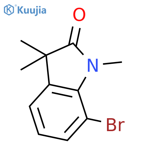 7-bromo-1,3,3-trimethyl-2,3-dihydro-1H-indol-2-one structure