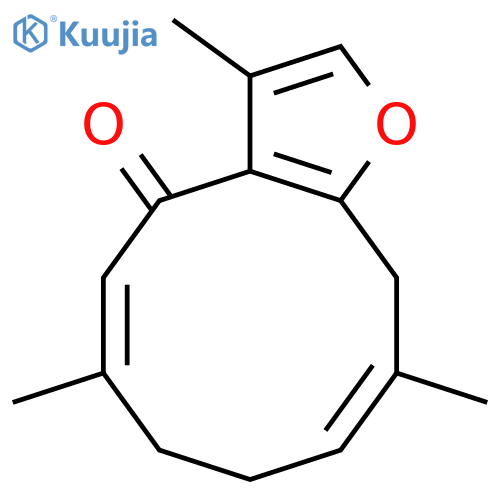 Cyclodeca[b]furan-4(7H)-one, 8,11-dihydro-3,6,10-trimethyl-, (Z,Z)- structure
