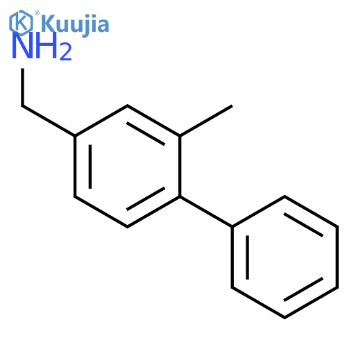 (3-methyl-4-phenylphenyl)methanamine structure