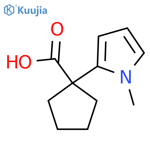 1-(1-methyl-1H-pyrrol-2-yl)cyclopentane-1-carboxylic acid structure