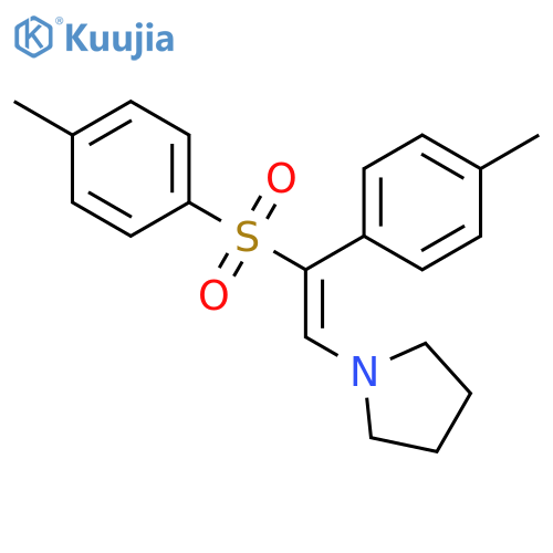 Pyrrolidine, 1-[2-(4-methylphenyl)-2-[(4-methylphenyl)sulfonyl]ethenyl]- structure