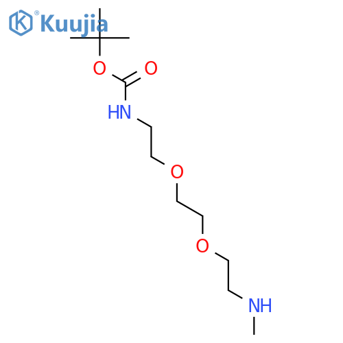 tert-butyl N-[2-[2-[2-(methylamino)ethoxy]ethoxy]ethyl]carbamate structure