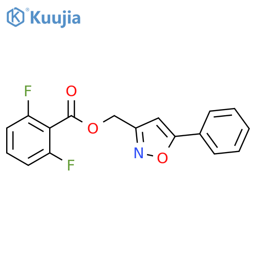 (5-phenyl-1,2-oxazol-3-yl)methyl 2,6-difluorobenzoate structure
