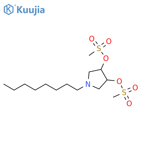 3,4-Pyrrolidinediol, 1-octyl-, 3,4-dimethanesulfonate, (3S,4S)- structure