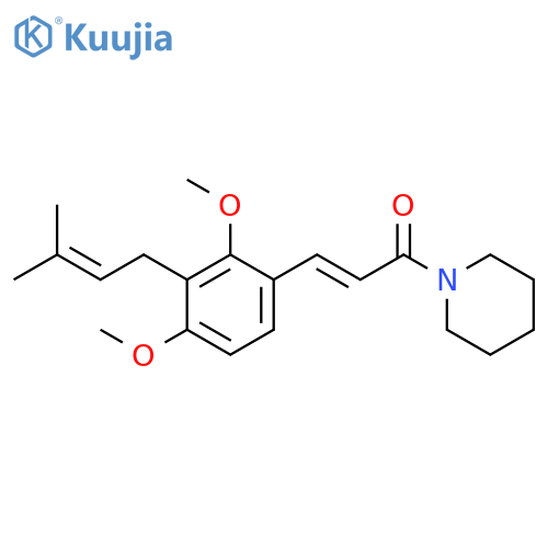 Piperidine,1-[3-[2,4-dimethoxy-3-(3-methyl-2-butenyl)phenyl]-1-oxo-2-propenyl]-,(E)- structure
