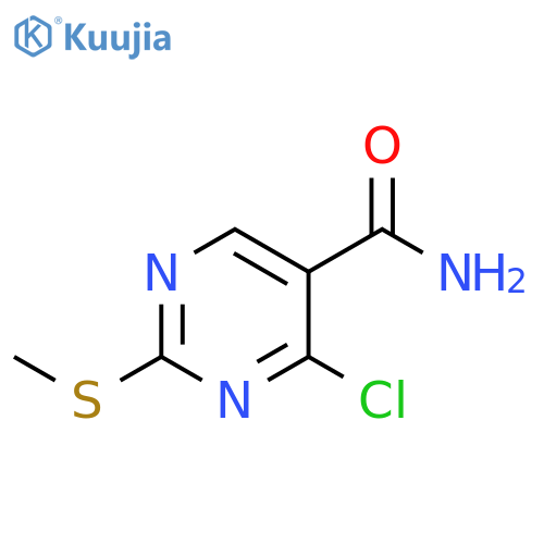 4-Chloro-2-(methylthio)pyrimidine-5-carboxamide structure