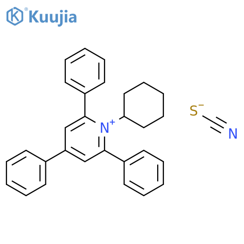 Pyridinium, 1-cyclohexyl-2,4,6-triphenyl-, thiocyanate structure