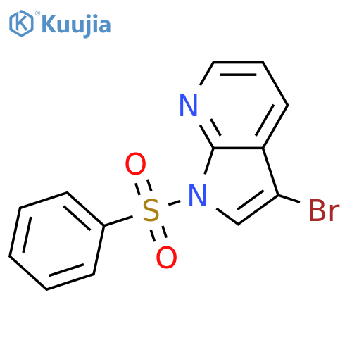 1-(benzenesulfonyl)-3-bromo-1H-pyrrolo[2,3-b]pyridine structure