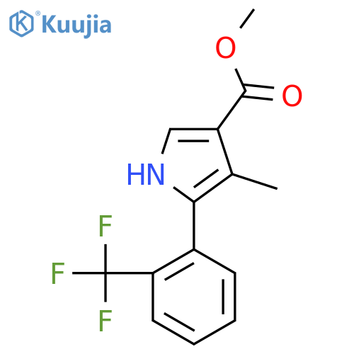 Methyl 4-methyl-5-(2-(trifluoromethyl)phenyl)-1H-pyrrole-3-carboxylate structure