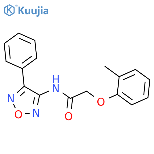 2-(2-methylphenoxy)-N-(4-phenyl-1,2,5-oxadiazol-3-yl)acetamide structure