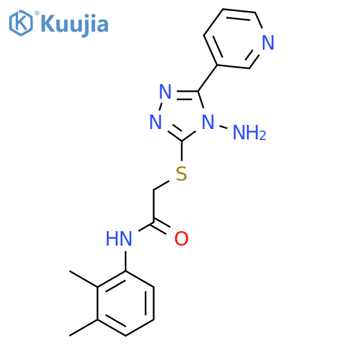 2-{4-amino-5-(pyridin-3-yl)-4H-1,2,4-triazol-3-ylsulfanyl}-N-(2,3-dimethylphenyl)acetamide structure