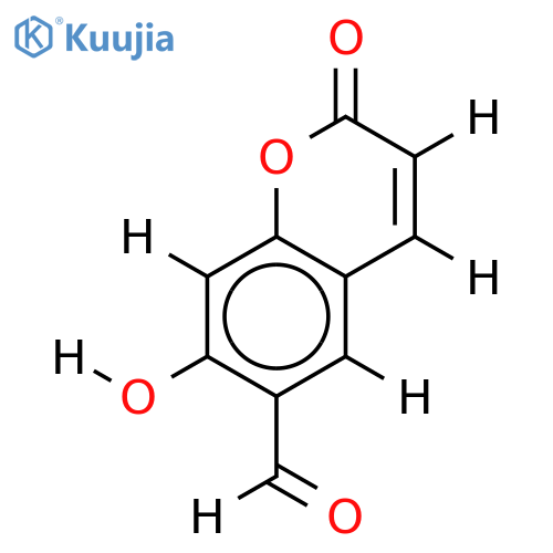 6-Formyl-7-hydroxycumarin structure
