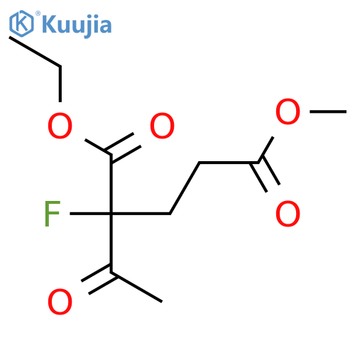 Pentanedioic acid, 2-acetyl-2-fluoro-, 1-ethyl 5-methyl ester structure