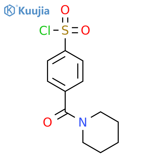 4-(piperidine-1-carbonyl)benzene-1-sulfonyl chloride structure