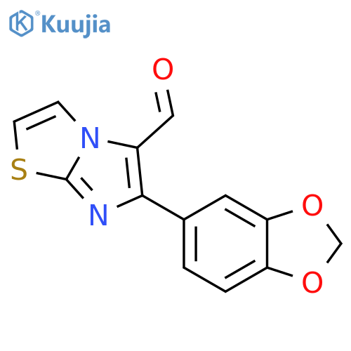 6-(1,3-Benzodioxol-5-yl)imidazo2,1-b1,3thiazole-5-carbaldehyde structure