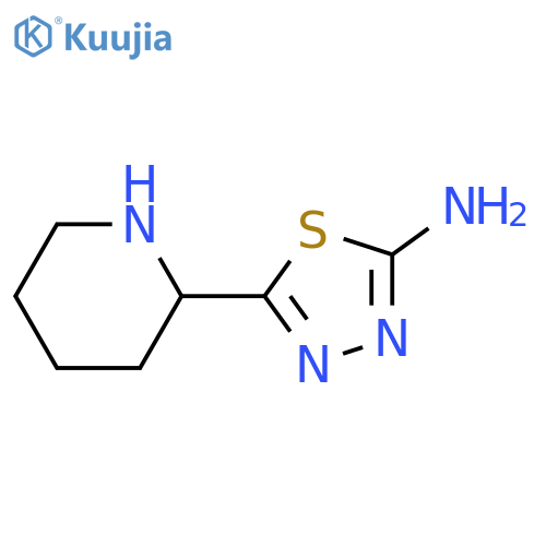 5-(piperidin-2-yl)-1,3,4-thiadiazol-2-amine structure