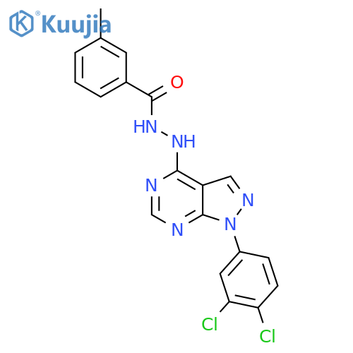 N'-1-(3,4-dichlorophenyl)-1H-pyrazolo3,4-dpyrimidin-4-yl-3-methylbenzohydrazide structure