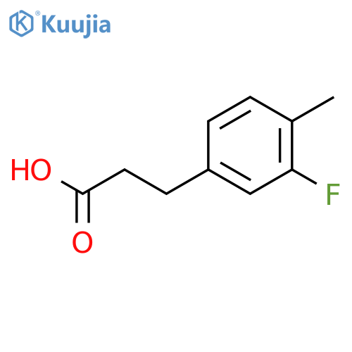 3-(3-fluoro-4-methylphenyl)propanoic Acid structure