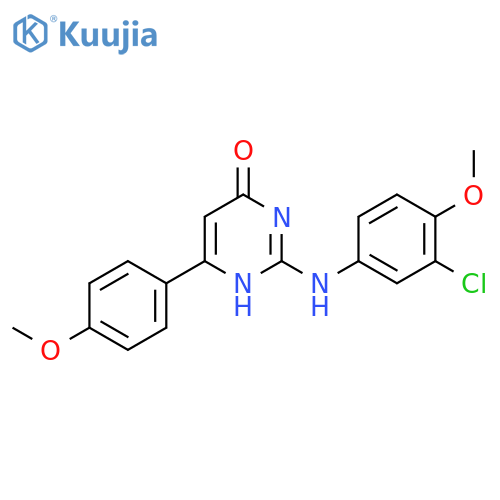 4(1H)-Pyrimidinone,2-[(3-chloro-4-methoxyphenyl)amino]-6-(4-methoxyphenyl)- structure