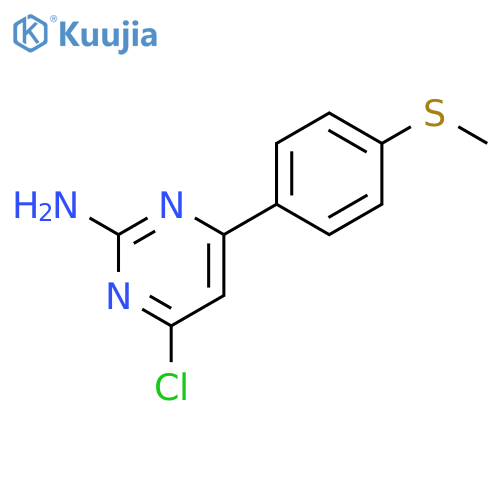 2-Pyrimidinamine, 4-chloro-6-[4-(methylthio)phenyl]- structure