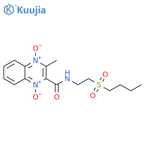 2-Quinoxalinecarboxamide, N-[2-(butylsulfonyl)ethyl]-3-methyl-, 1,4-dioxide structure